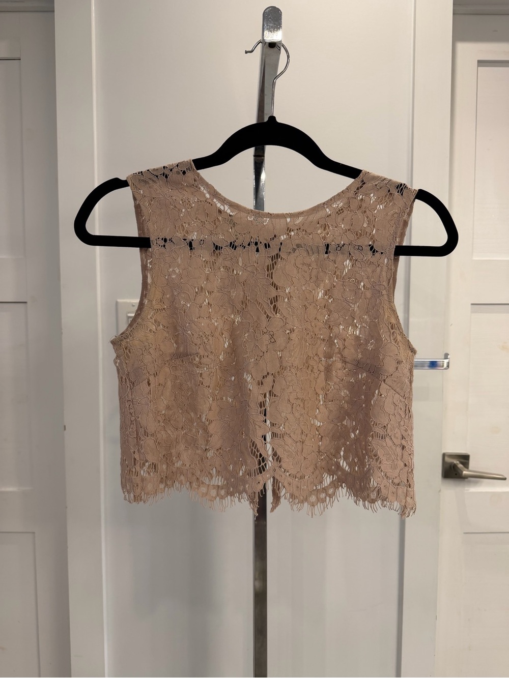 Anthropologie x BHLDN Jenny Yoo Blush Lace Cropped Camisole